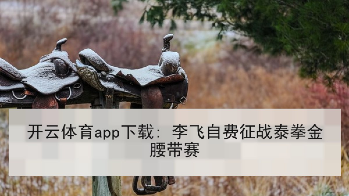 开云体育app下载: 李飞自费征战泰拳金腰带赛 开云体育app下载: 李飞自费征战泰拳金腰带赛